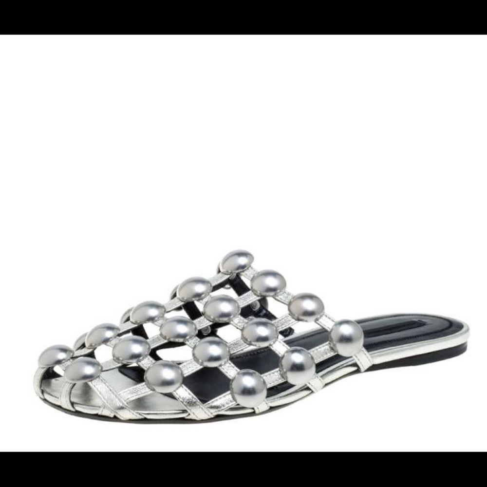 Alexander wang Amelia caged silver sandals